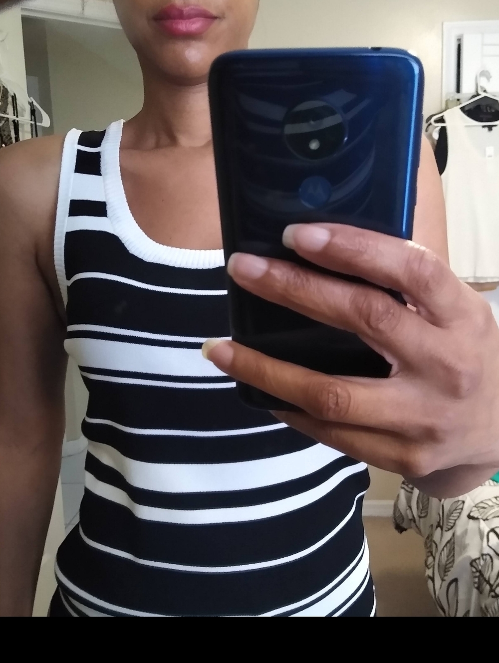 Black and White Striped Top